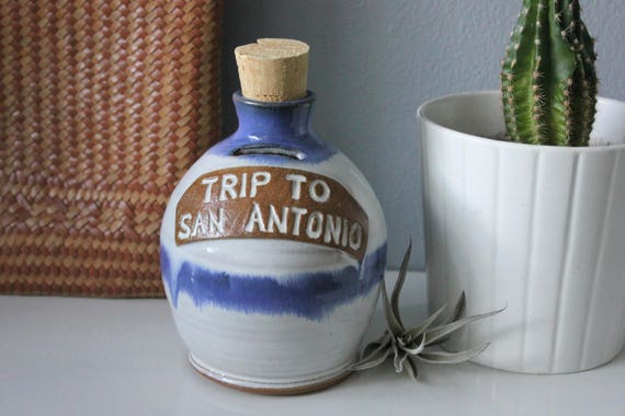 Vintage Sunrise Pottery Texas Money Jar