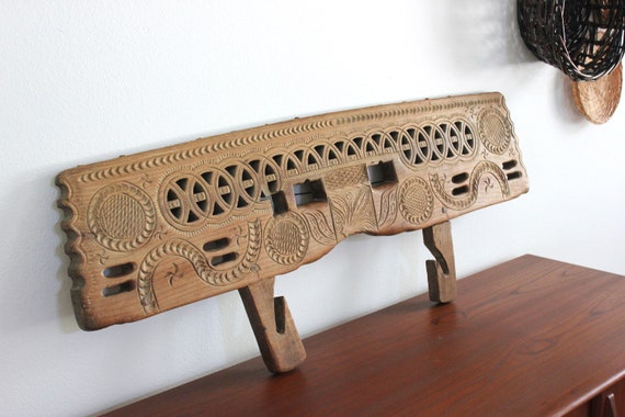 Vintage Wooden Architectural Fragment Wall Hanging