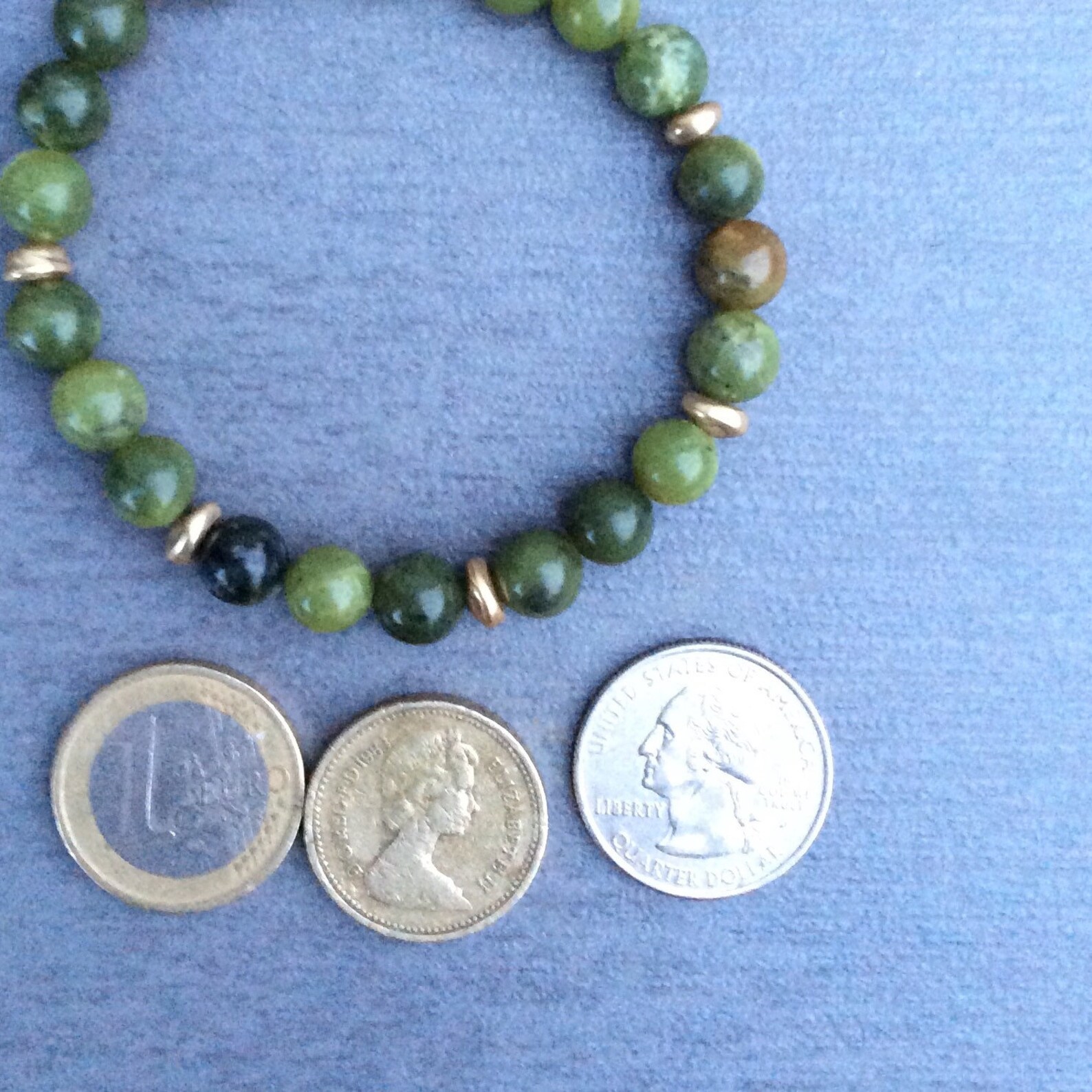 Connemara Marble Bracelet With Gold Nugget Beads. Irish | Etsy