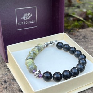 Connemara marble and Kilkenny marble Celtic bracelet