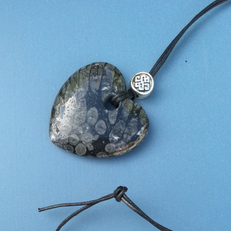 Irish Fossil Limestone Kilkenny Marble Large Heart Pendant . Etsy