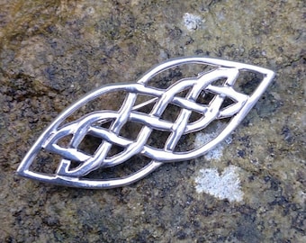 Sterling Silver Celtic Knot Brooch: Traditional Irish Pin