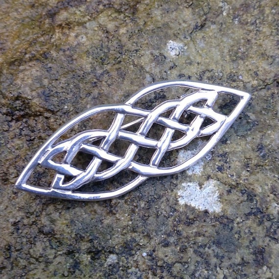 Sterling Silver Celtic Knot Brooch: Traditional Irish Pin