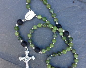 Connemara & Kilkenny Marble Rosary, Irish Catholic Prayer Beads