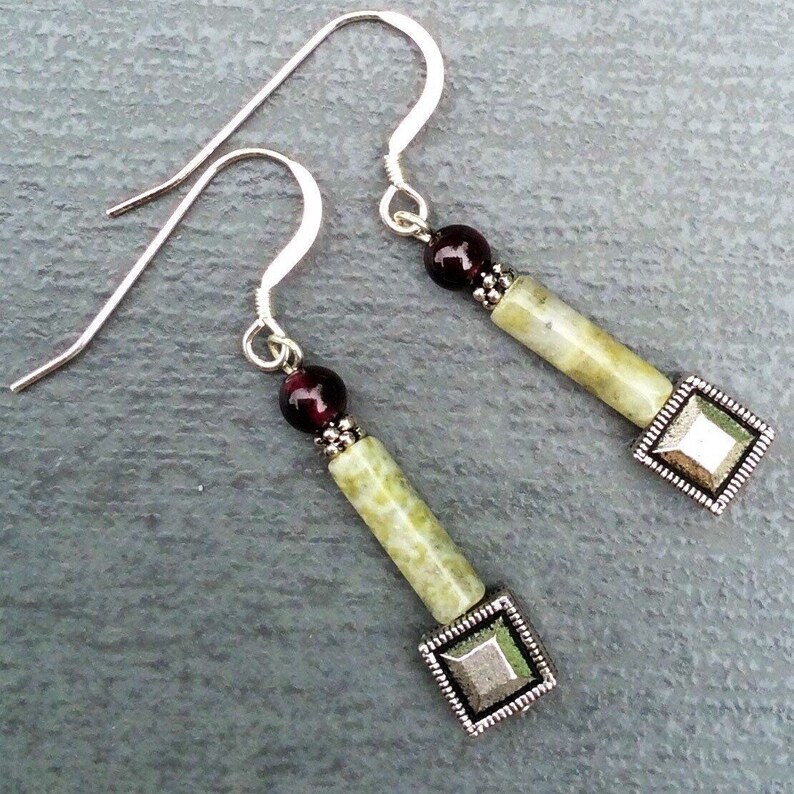 carnelian gemstone earrings Sterling Silver garnet Connemara marble carnelian gemstone earrings Sterling Silver garnet Connemara marble