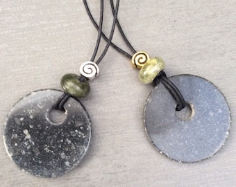 Kilkenny & Connemara Marble Pendant Necklace, Irish Lucky Stone