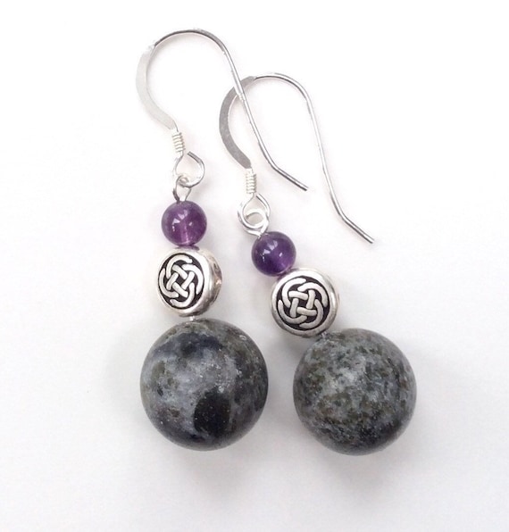 Orecchini Celtici In Argento Sterling Con Ametista, Design Intreccio Classico, Peso 2.8g, Regalo Artigianale - 3
