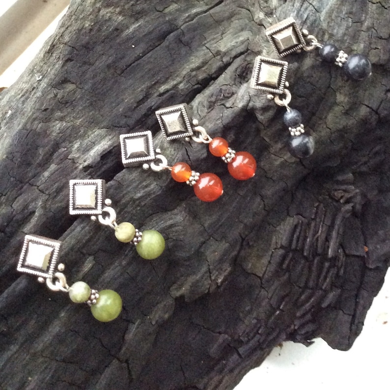 carnelian gemstone earrings Sterling Silver garnet Connemara marble carnelian gemstone earrings Sterling Silver garnet Connemara marble