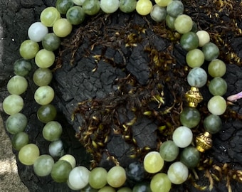 Connemara Marble Stacking Bracelet, Irish Jewelry, Unisex Beaded Bracelet