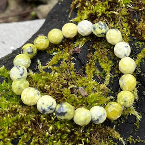 Connemara marble faceted bead bracelet  Irish Jewelry Irish gift. Souvenir Connemara Jewelry. Wild Atlantic Way gift craft