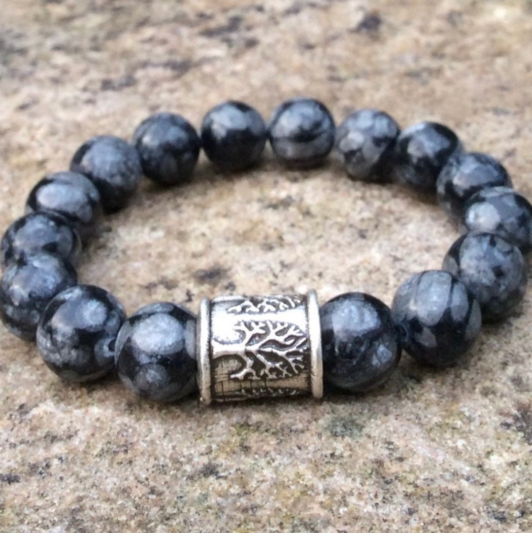 Irish Fossil Limestone Kilkenny Marble Tree of Life Bracelet. Irish