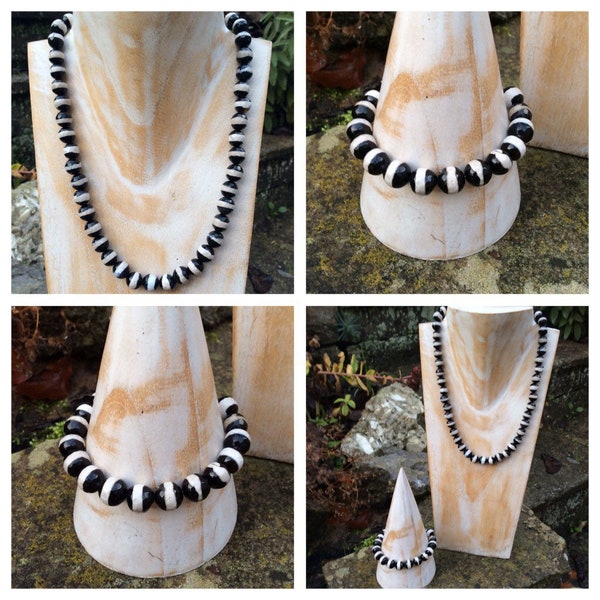 Black white stripe agate. Banded agate bracelet or necklace. Irish Jewelry Irish bracelet Made in Ireland. Faceted agate. All That Glisters