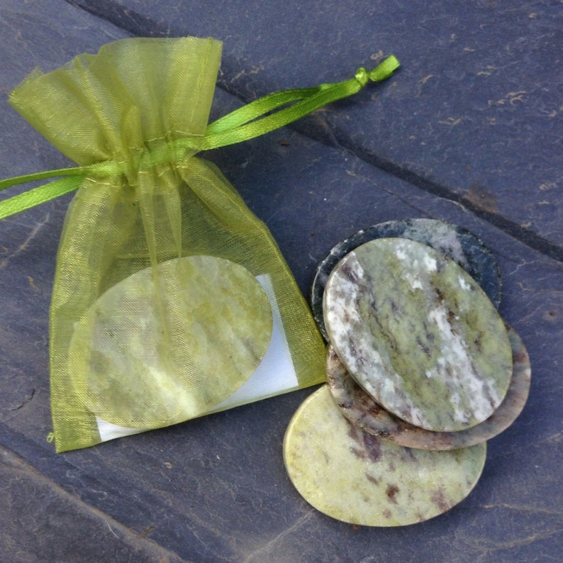 Connemara marble worry stone , thumb, palm pocket tranquility, lucky stone. Irish green gemstone, healing crystal. Irish Jewelry Irish gifts image 2