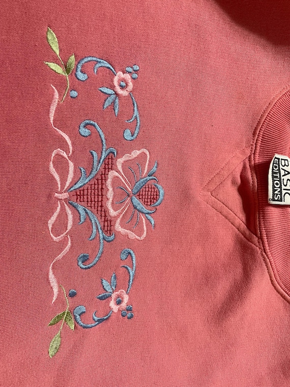 Vintage Basic Editions Short Sleeve Embroidered B… - image 1