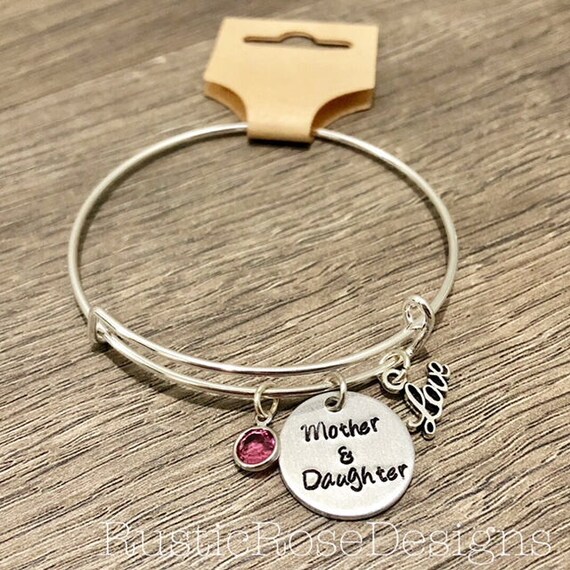 Madre E Figlia Nascita Pietra Bracciale Braccialetto Etsy