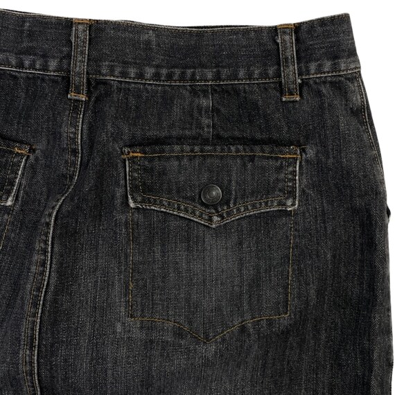 Vintage Gap Denim Skirt, Faded Dark Blue Midi Ski… - image 3