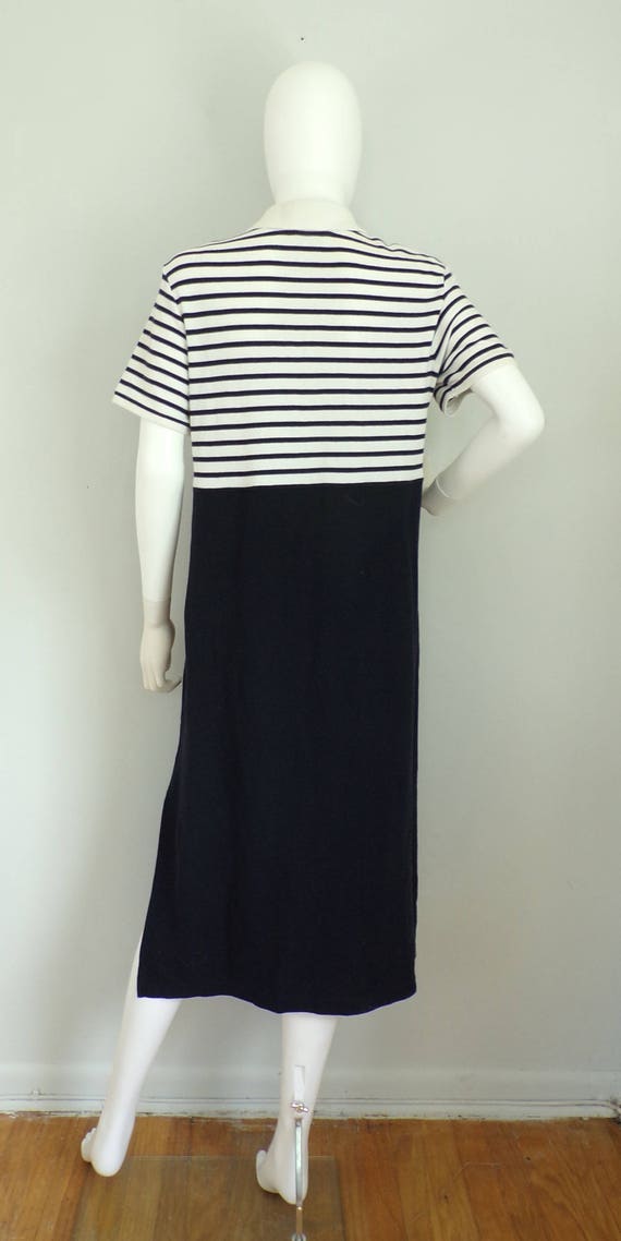 Vintage Nautical Dress, Talbots Stripe Cotton Dre… - image 5