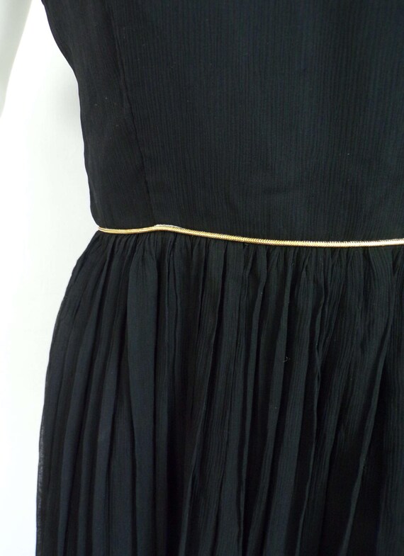 Vintage 1960s Silk Dress, 60s Sleeveless Dress, F… - image 3