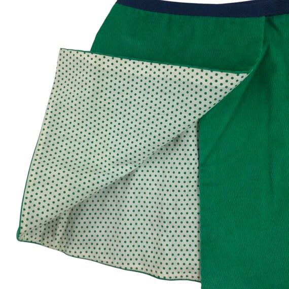 Vintage Girls Skirt, Preppy Whale Polka Dot Print… - image 2