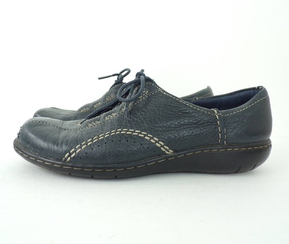 clarks blue leather shoes