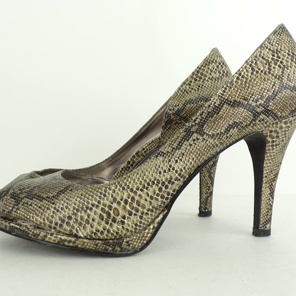 Snake Print High Heels - Etsy