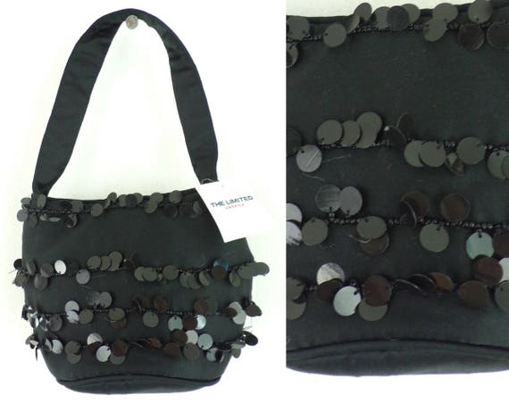 black sequin bag