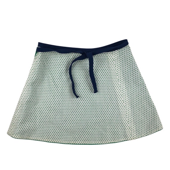Vintage Girls Skirt, Preppy Whale Polka Dot Print… - image 4
