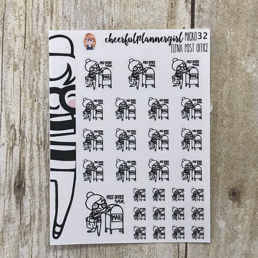 Elena Post Office Run Micro Planner Stickers Etsy