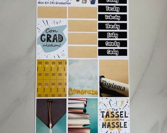 Graduation Mini Kit Weekly Layout Planner Stickers