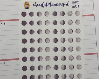 Moon Phases Mini Stickers
