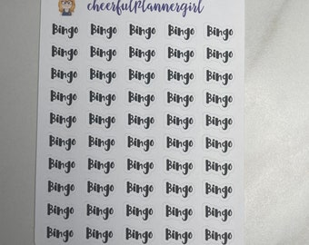 Bingo Script Planner Stickers