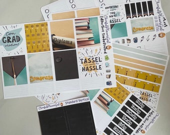 Graduation Standard Vertical Full Kit Weekly Layout Planner Stickers