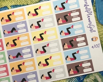 Crunch Tracker Box Planner Stickers