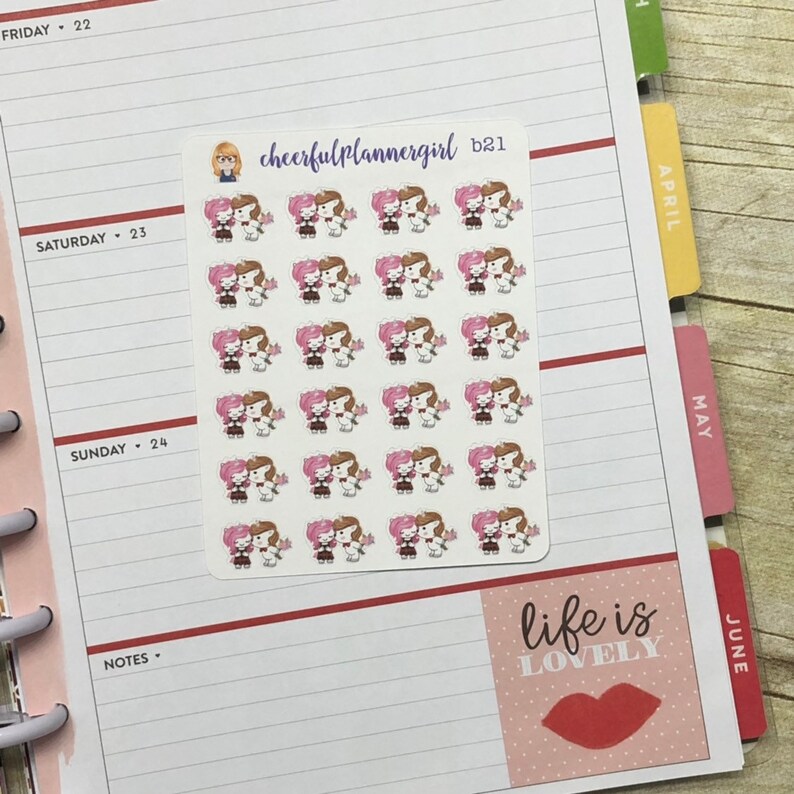 Rosa the Unicorn Date Night Planner Stickers Etsy