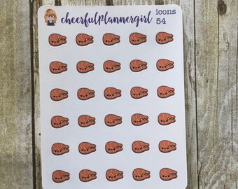 Kawaii Salmon Planner Stickers