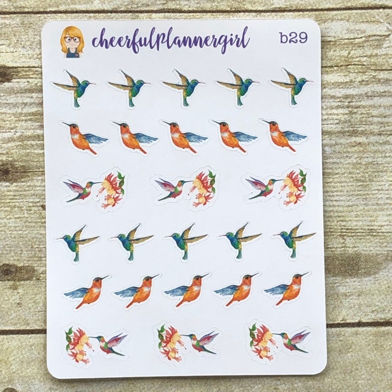 Hummingbird Planner Stickers image 1