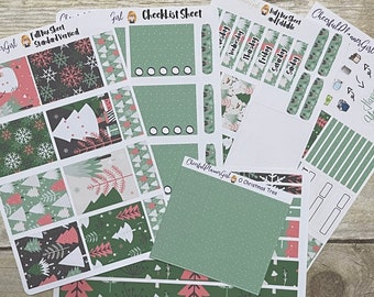 O Christmas Tree Standard Vertical Full Kit Weekly Layout Planner Stickers