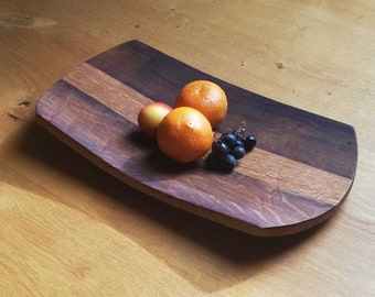 Fruit Bowl made from Oak Wine Barrel Staves. Simple, Elegant and Rustic Kitchen Feature