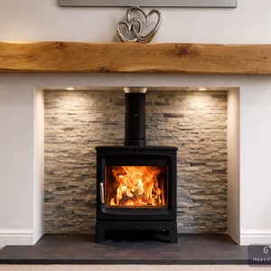 Solid French Oak 3" X 4" Beam Mantle Piece Fire Place Shelf Log Burner *free Postage* Includes Small Pot Of Oil & Concealed Bracke image 1
