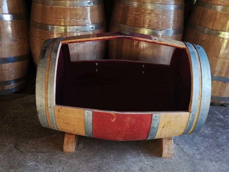 Wine Barrel Planter Cradle Style. Full Barrel Etsy UK