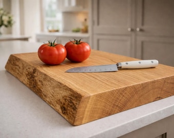 Solid Oak Chopping Board, James Martin Style, Live Edge, Personalised Cutting Board, Handmade UK