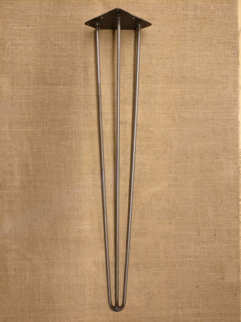 4x Hairpin Table Legs Antique Cast Iron Style 3 Prong Rustic Etsy UK