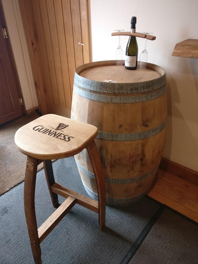 Handmade Wine Barrel Oak Bar Stool Made From Barrel Staves Etsy UK