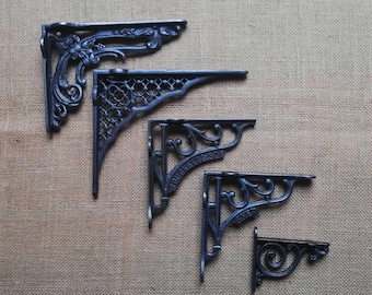 Cast Iron Style Antique Shelf Support Brackets - Rustic Authentic Vintage (individually Priced)