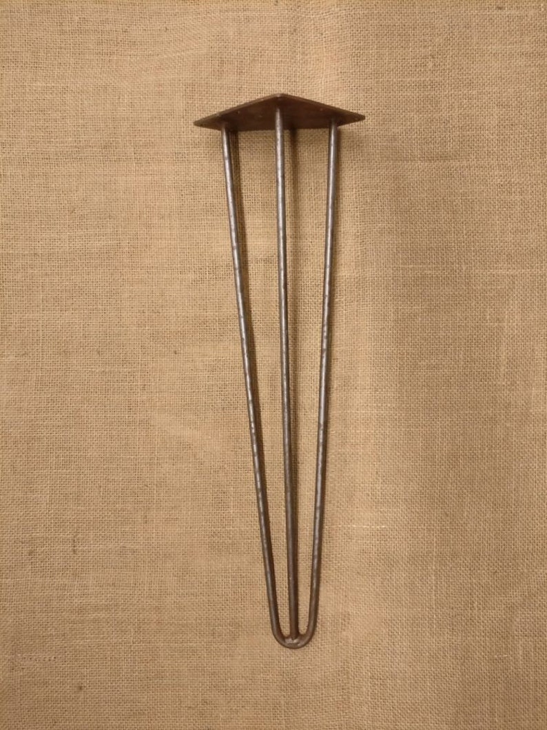 4x Hairpin Table Legs Antique Cast Iron Style 3 Prong Rustic Etsy UK