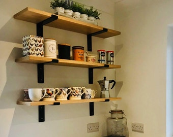 Solid Oak Shelves - Kiln Dried Shelving for Any Room in your Home. 6" / 150mm Depth