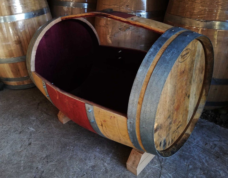 Wine Barrel Planter Cradle Style. Full Barrel Etsy UK
