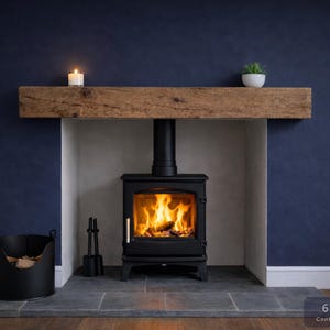 Solid French Oak 3" X 4" Beam Mantle Piece Fire Place Shelf Log Burner *free Postage* Includes Small Pot Of Oil & Concealed Bracke image 11