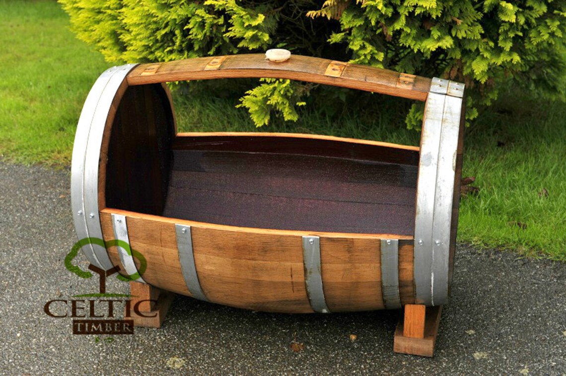 Wine Barrel Planter Cradle Style. Full Barrel Etsy UK