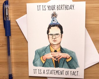 Funny Office Birthday Card, Nerdy Birthday Greeting Card, Printable Downloadable Birthday Card, Happy Birthday Boyfriend, Pop Culture Card